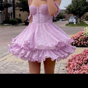 SOLD Short Purple Corset Dress